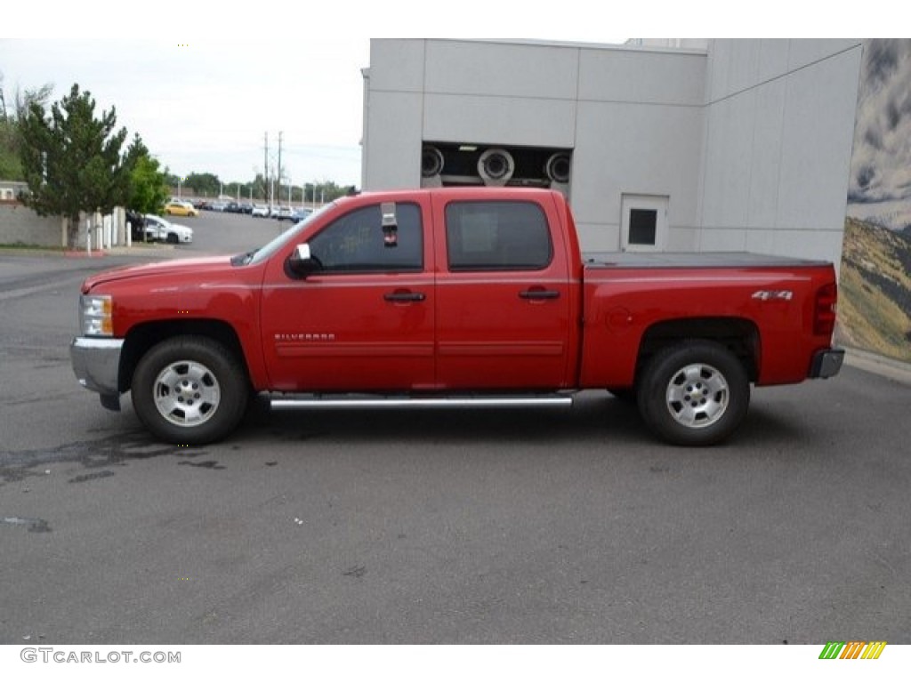 2013 Silverado 1500 LT Crew Cab 4x4 - Victory Red / Light Titanium/Dark Titanium photo #3