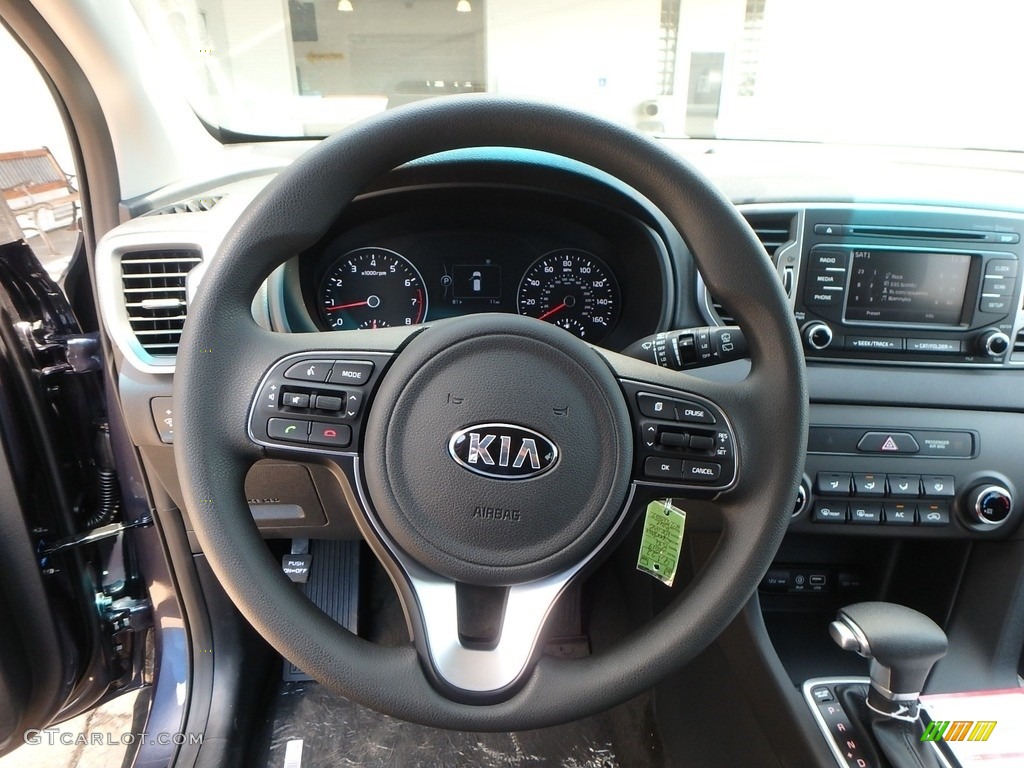 2019 Kia Sportage LX AWD Black Steering Wheel Photo #128398464