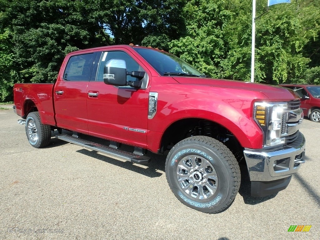 Ruby Red 2019 Ford F250 Super Duty XLT Crew Cab 4x4 Exterior Photo #128400924
