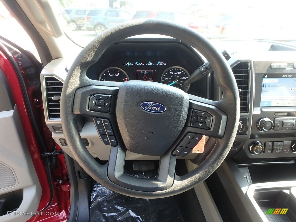 2019 Ford F250 Super Duty XLT Crew Cab 4x4 Earth Gray Steering Wheel Photo #128401074