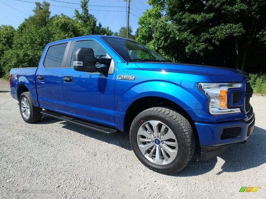 2018 F150 STX SuperCrew 4x4 - Lightning Blue / Earth Gray photo #9