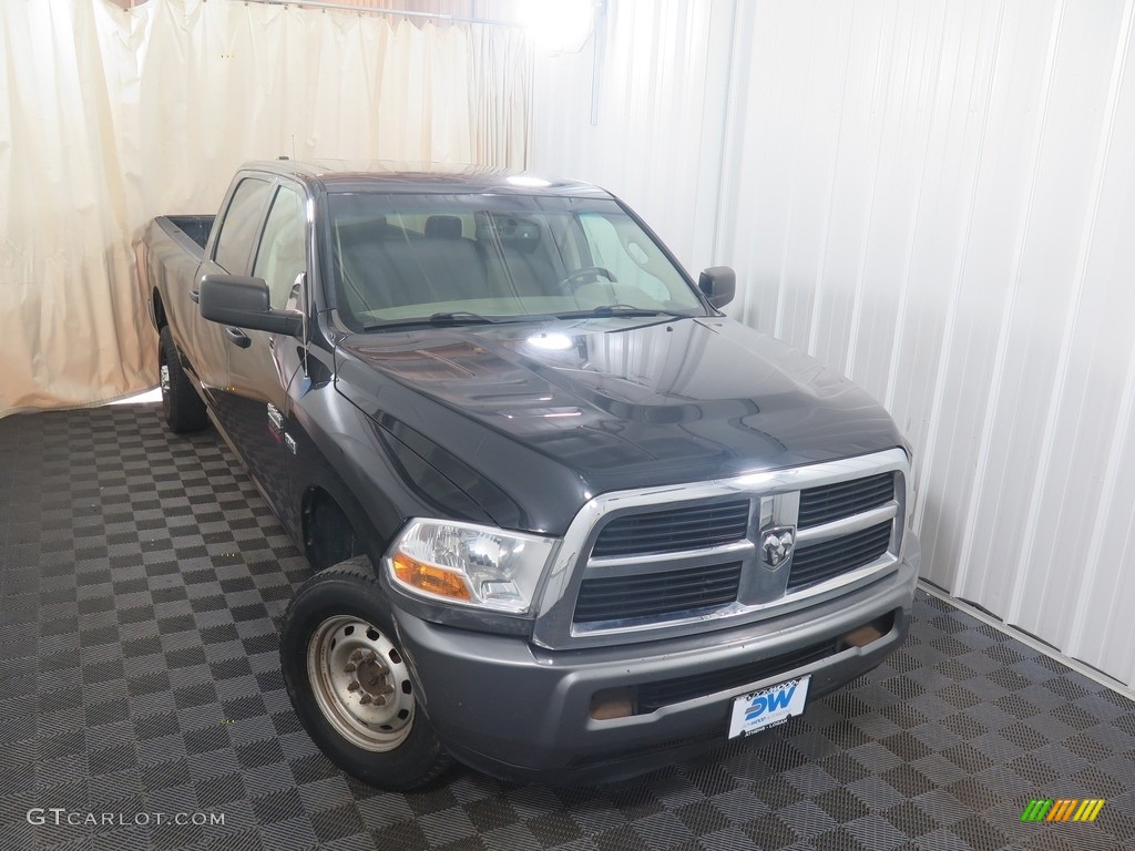 2010 Ram 2500 ST Crew Cab 4x4 - Brilliant Black Crystal Pearl / Dark Slate/Medium Graystone photo #2