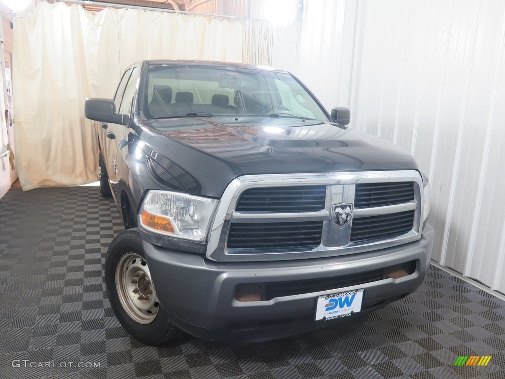 2010 Ram 2500 ST Crew Cab 4x4 - Brilliant Black Crystal Pearl / Dark Slate/Medium Graystone photo #3