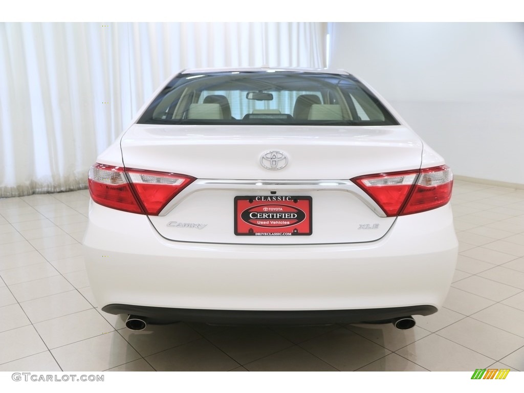 2015 Camry XLE V6 - Blizzard Pearl White / Almond photo #22
