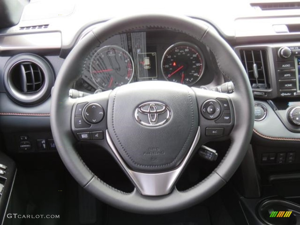 2018 Toyota RAV4 SE Black Steering Wheel Photo #128414413