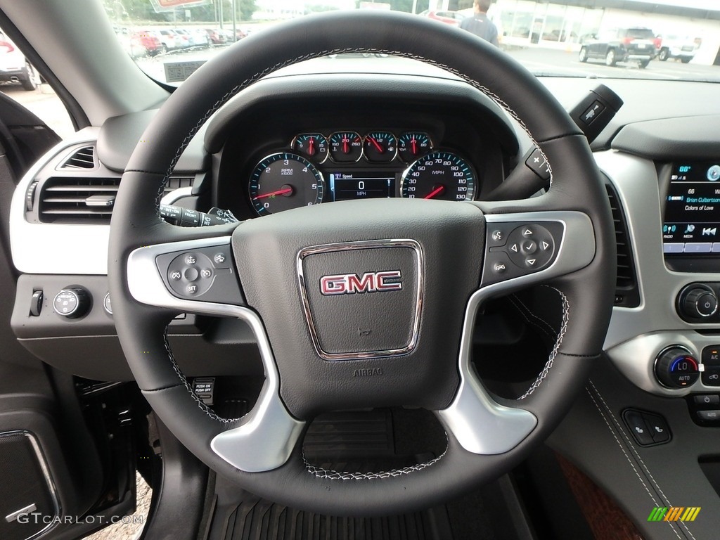 2018 GMC Yukon XL SLT 4WD Jet Black Steering Wheel Photo #128415307