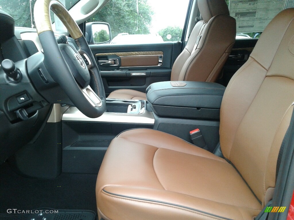 Black/Diesel Gray Interior 2018 Ram 2500 Laramie Longhorn Mega Cab 4x4 Photo #128417398