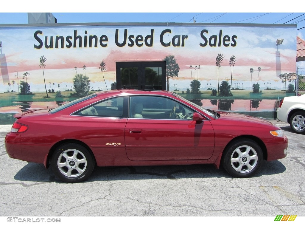 1999 Solara SLE V6 Coupe - Red Flame Metallic / Charcoal photo #2