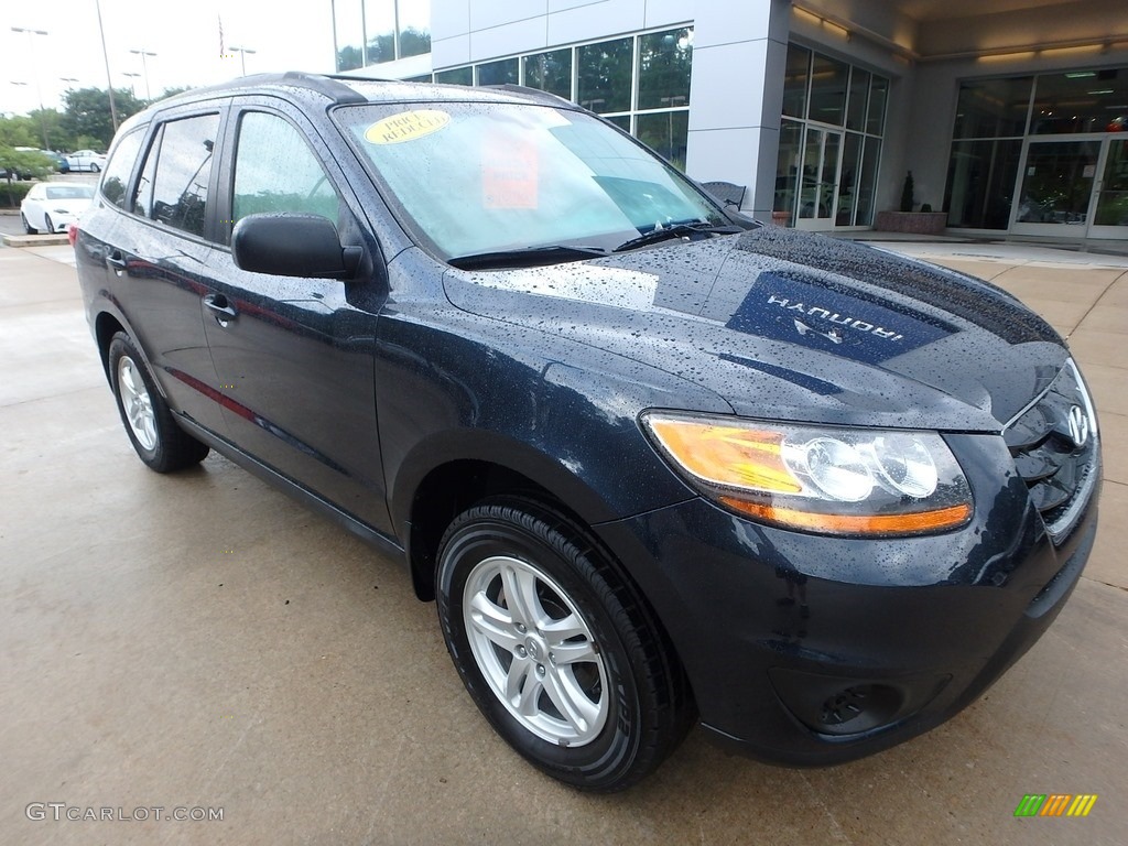 2011 Santa Fe GLS AWD - Pacific Blue Pearl / Beige photo #9