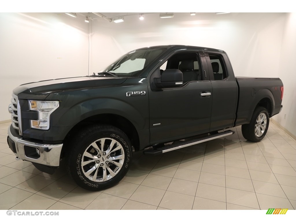 2015 F150 XLT SuperCab 4x4 - Guard Metallic / Medium Earth Gray photo #3