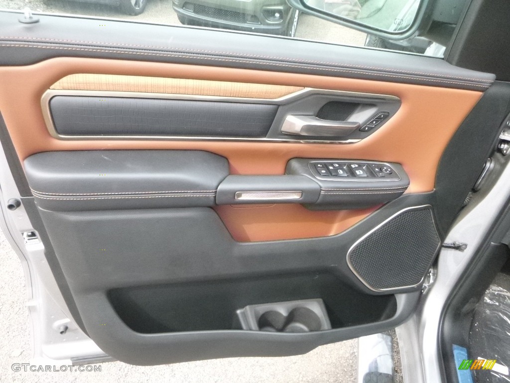 2019 1500 Long Horn Crew Cab 4x4 - Billett Silver Metallic / Black/Light Mountain Brown photo #15