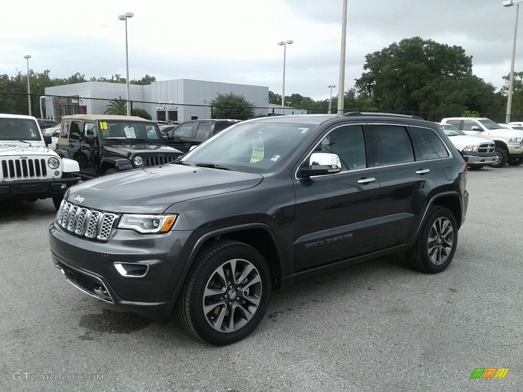 2018 Grand Cherokee Overland 4x4 - Granite Crystal Metallic / Black photo #1