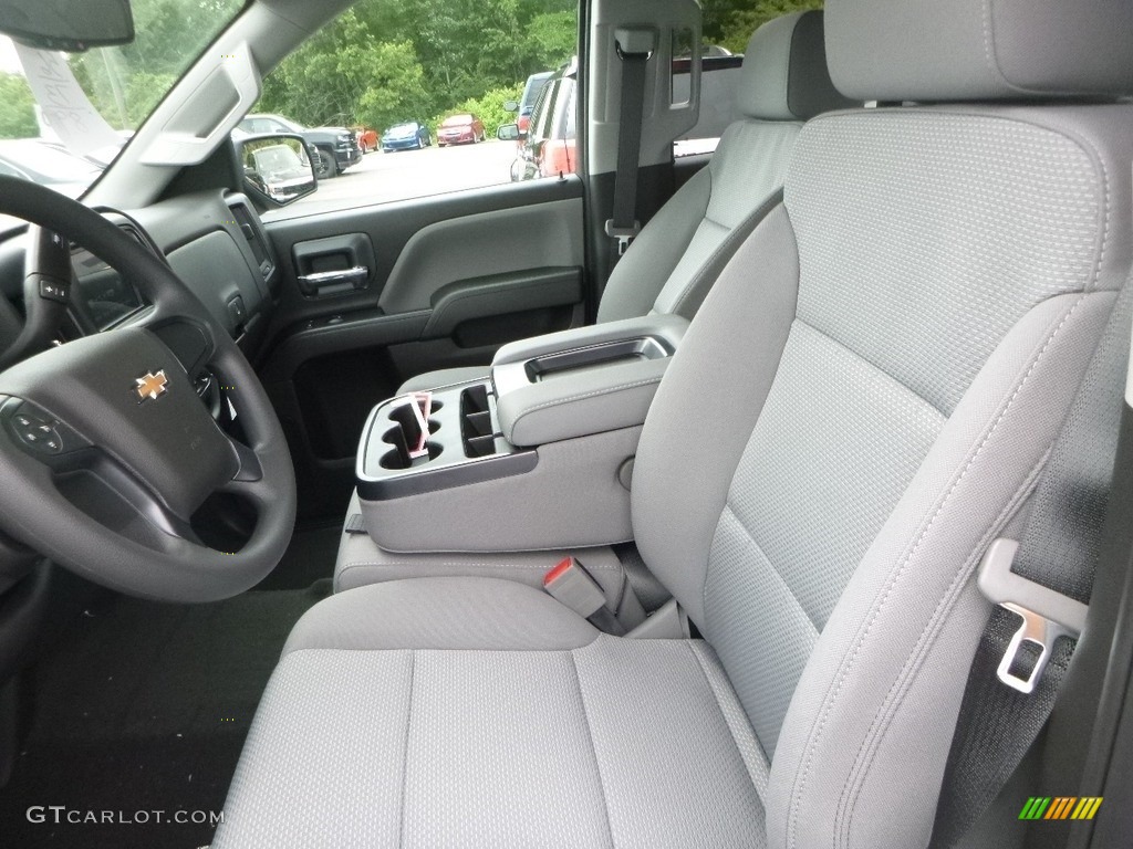 Dark Ash/Jet Black Interior 2019 Chevrolet Silverado LD WT Double Cab 4x4 Photo #128429848