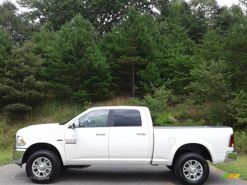 Pearl White 2018 Ram 3500 Laramie Crew Cab 4x4 Exterior Photo #128435425