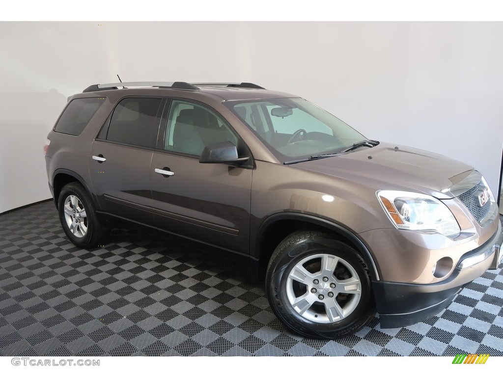 2012 Acadia SL AWD - Medium Brown Metallic / Ebony photo #3