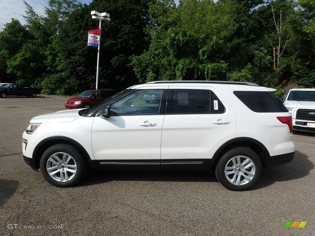 2018 Explorer XLT 4WD - White Platinum / Ebony Black photo #7