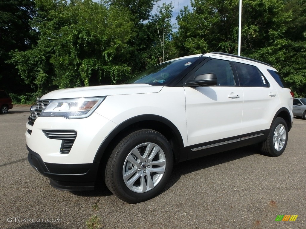 2018 Explorer XLT 4WD - White Platinum / Ebony Black photo #8