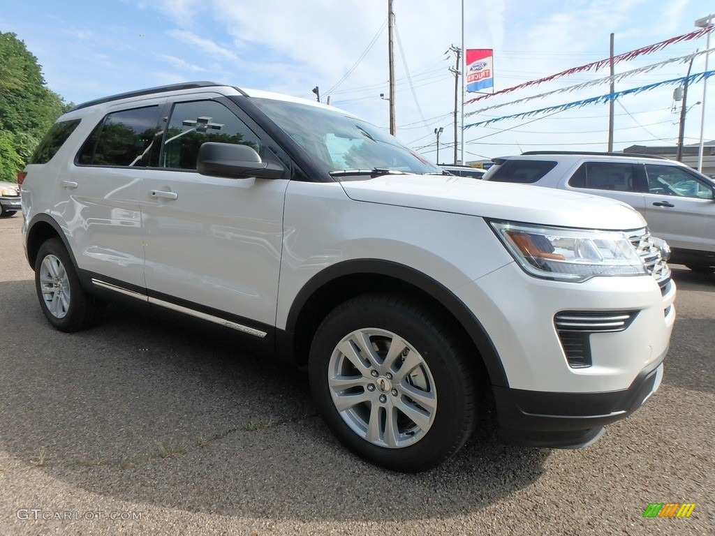 2018 Explorer XLT 4WD - White Platinum / Ebony Black photo #10