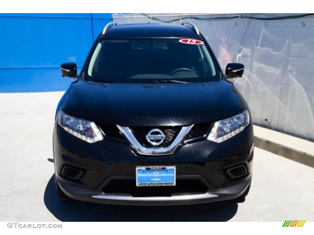 2015 Rogue SV AWD - Super Black / Charcoal photo #7