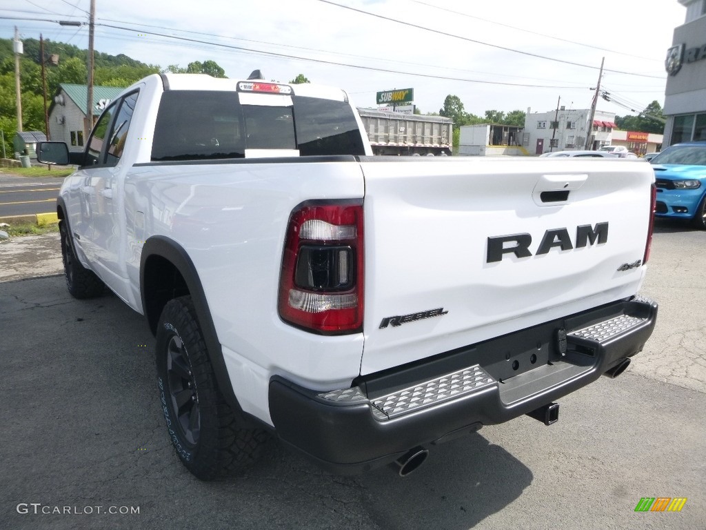 2019 1500 Rebel Quad Cab 4x4 - Bright White / Black/Red photo #3