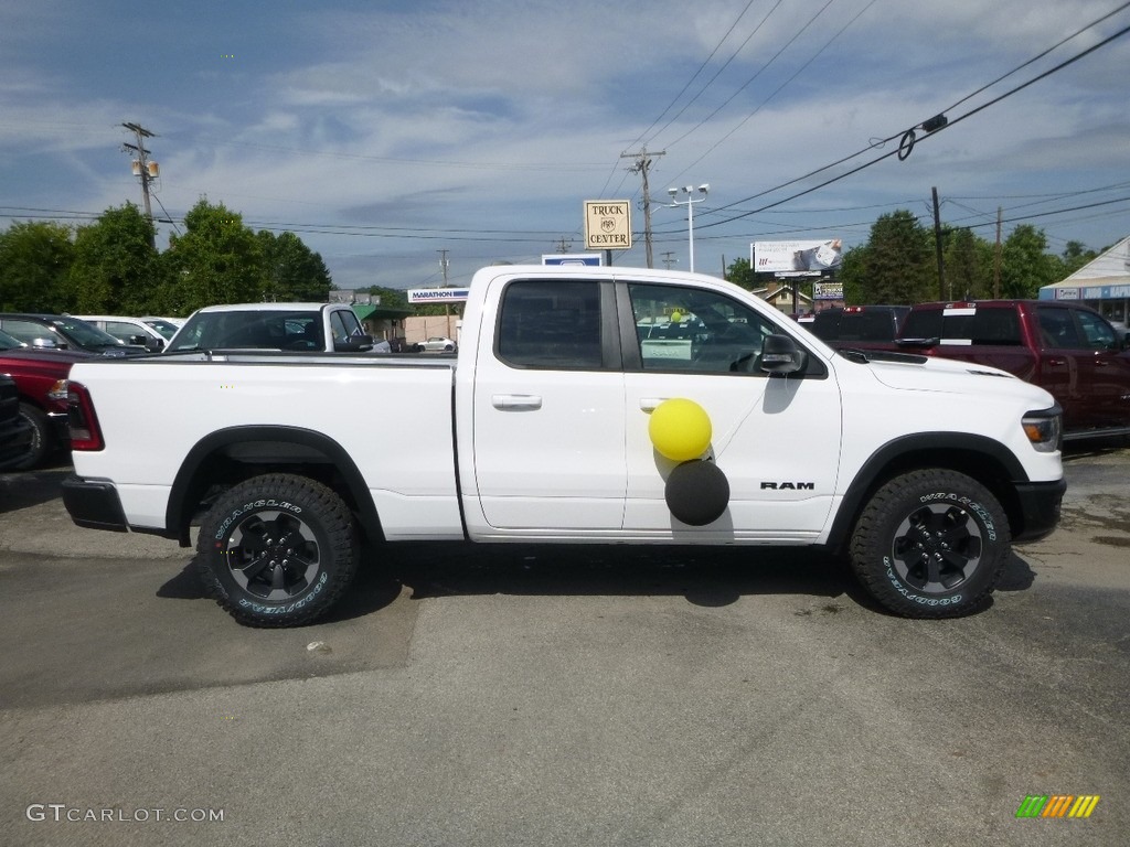 Bright White 2019 Ram 1500 Rebel Quad Cab 4x4 Exterior Photo #128444584