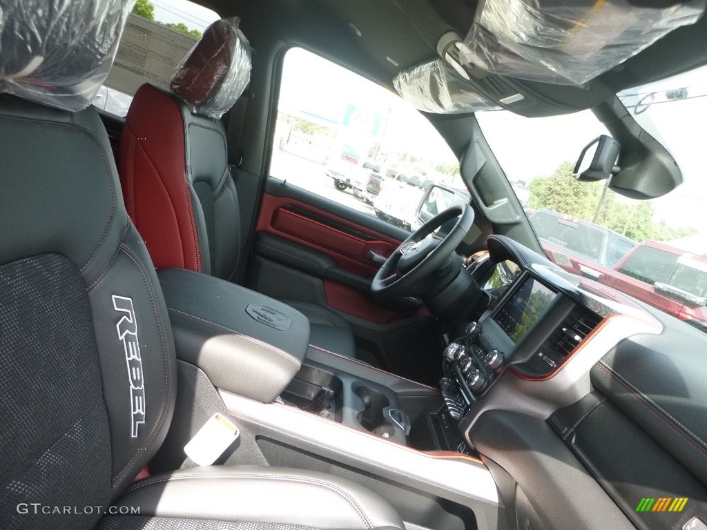 Black/Red Interior 2019 Ram 1500 Rebel Quad Cab 4x4 Photo #128444701