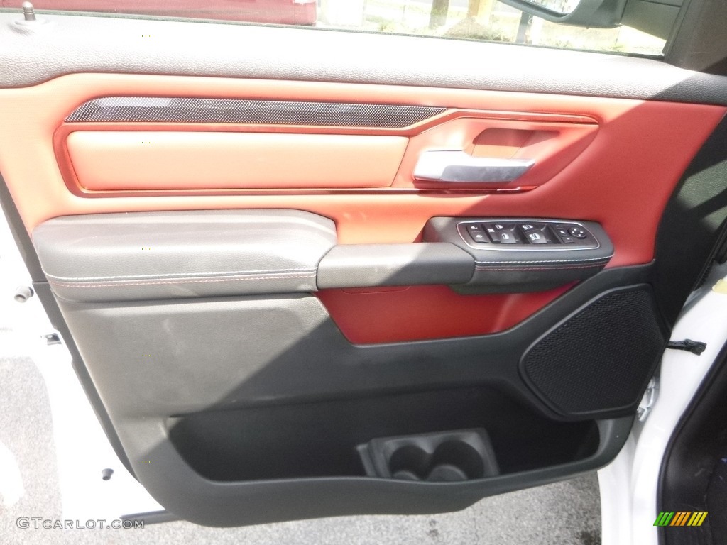 2019 Ram 1500 Rebel Quad Cab 4x4 Black/Red Door Panel Photo #128444788