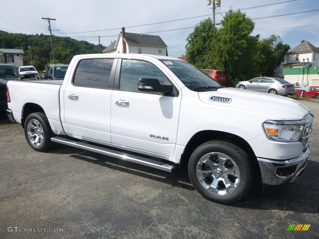 2019 1500 Big Horn Crew Cab 4x4 - Bright White / Black/Light Frost Beige photo #7