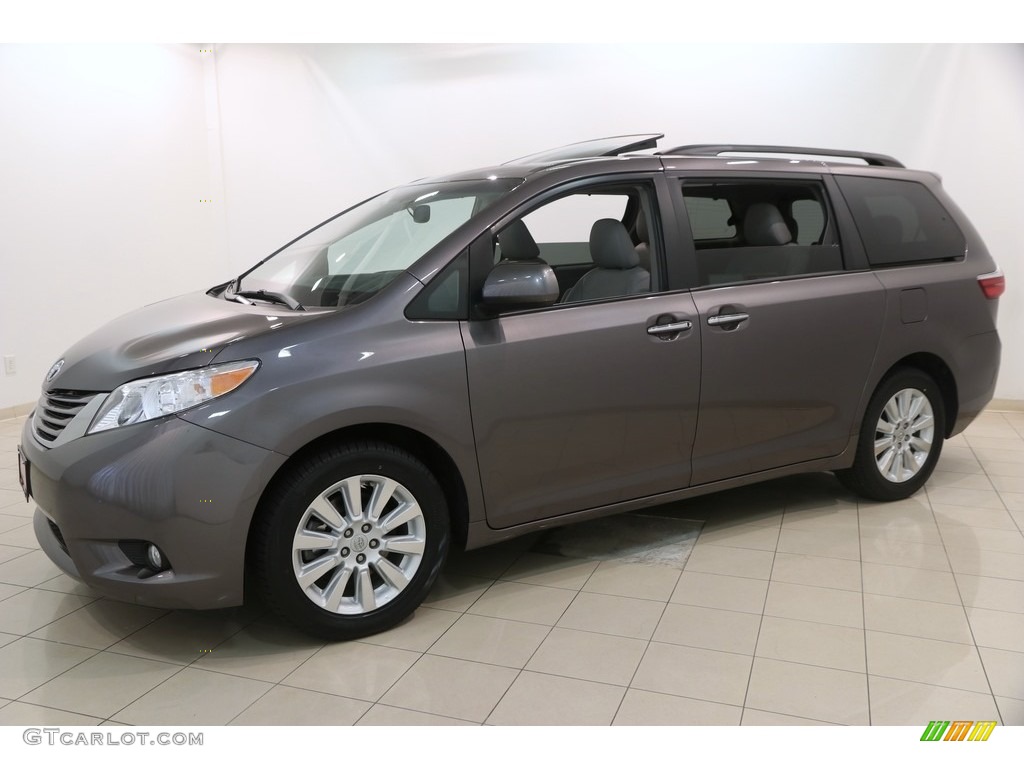 2015 Sienna XLE AWD - Predawn Gray Mica / Ash photo #3