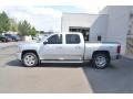 2010 Sheer Silver Metallic Chevrolet Silverado 1500 LTZ Crew Cab 4x4  photo #3