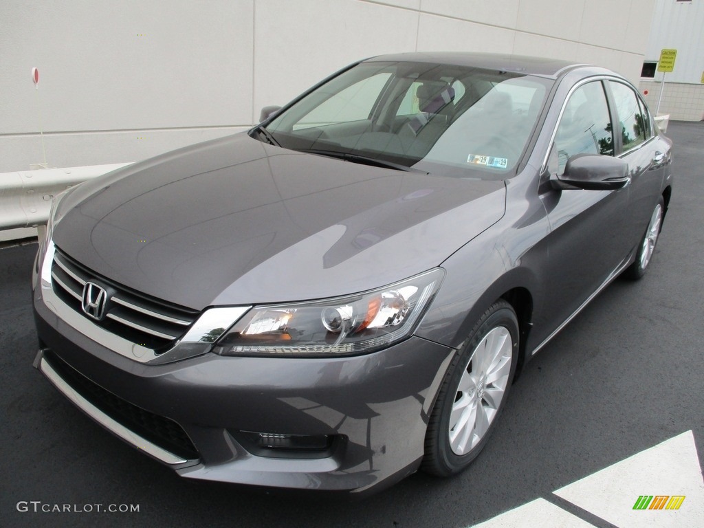 2015 Accord EX-L Sedan - Modern Steel Metallic / Gray photo #8