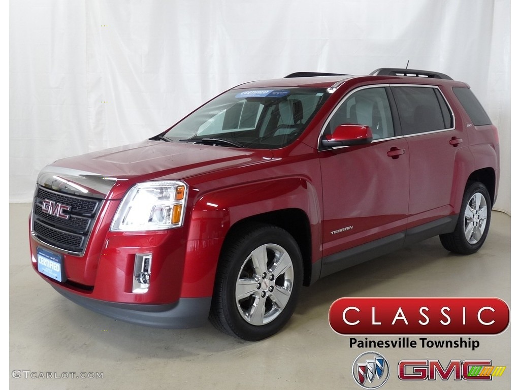 2014 Terrain SLT AWD - Crystal Red Tintcoat / Light Titanium photo #1