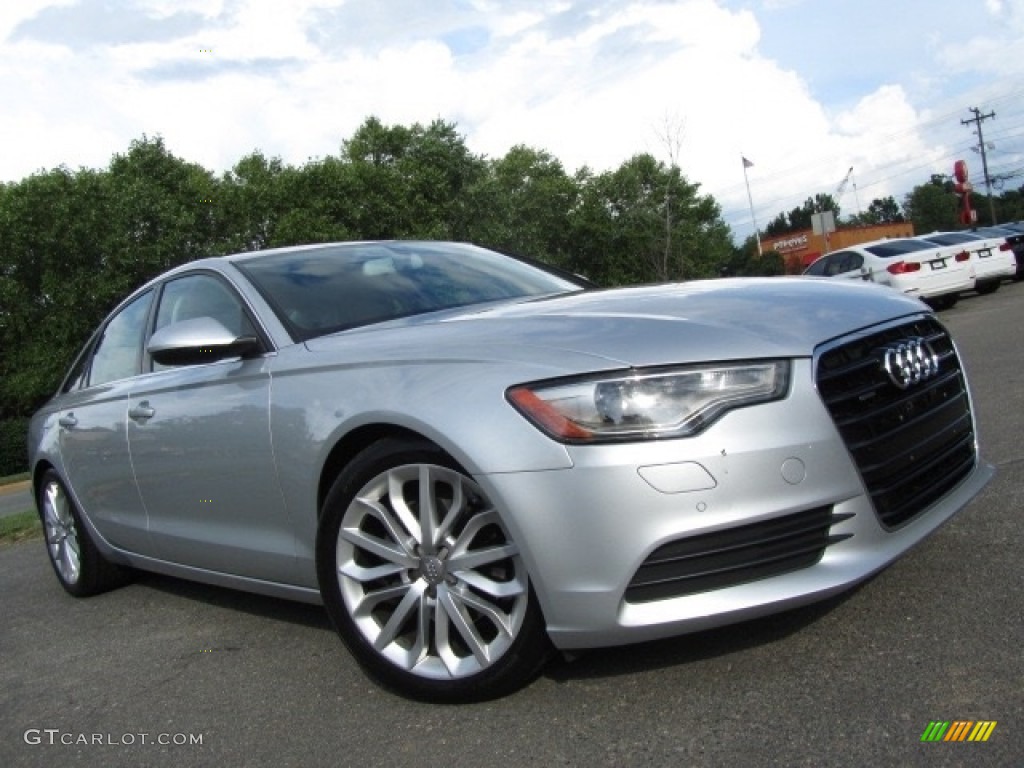 2013 A6 2.0T quattro Sedan - Ice Silver Metallic / Black photo #2