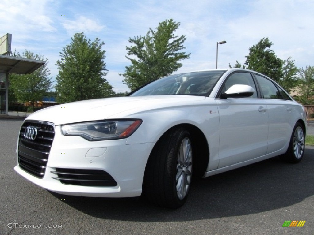 2013 A6 3.0T quattro Sedan - Ibis White / Velvet Beige photo #6