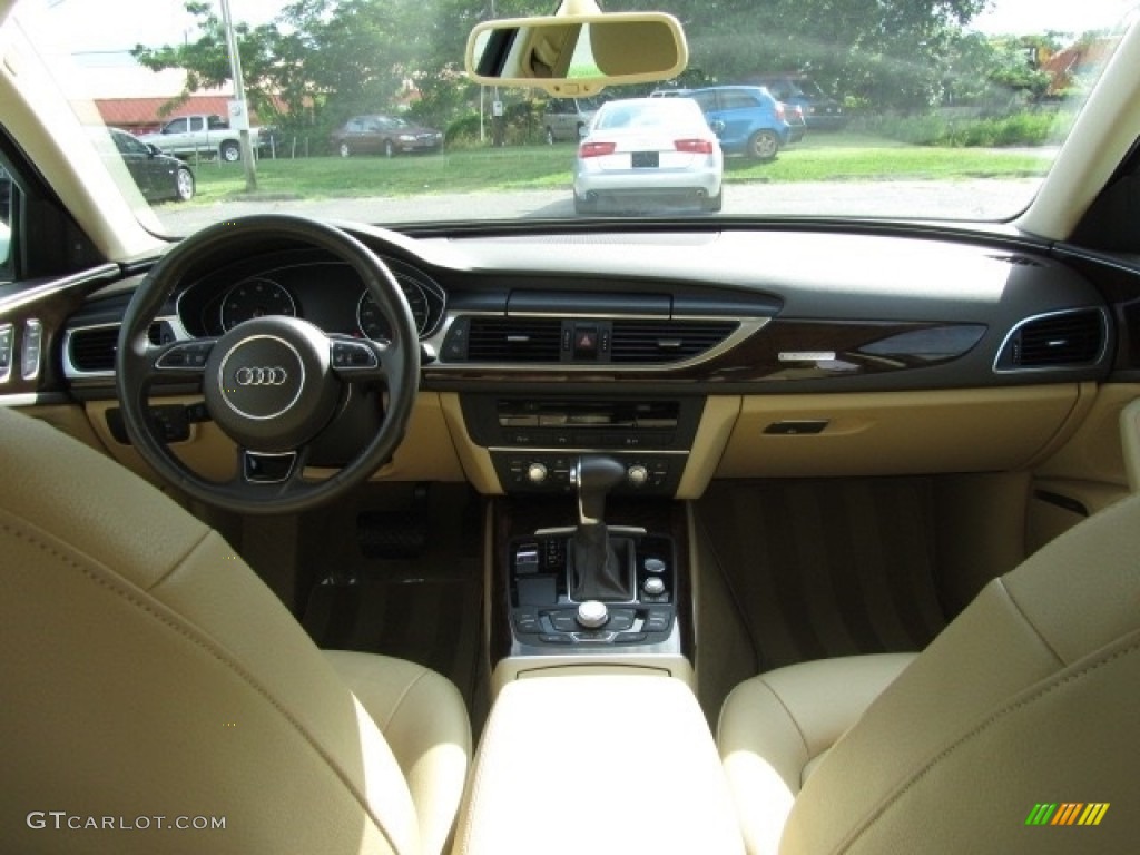 2013 A6 3.0T quattro Sedan - Ibis White / Velvet Beige photo #13