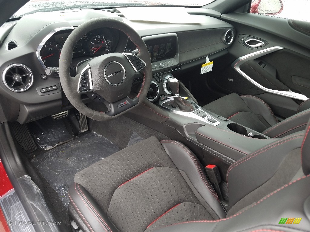 Jet Black Interior 2018 Chevrolet Camaro ZL1 Coupe Photo #128460011
