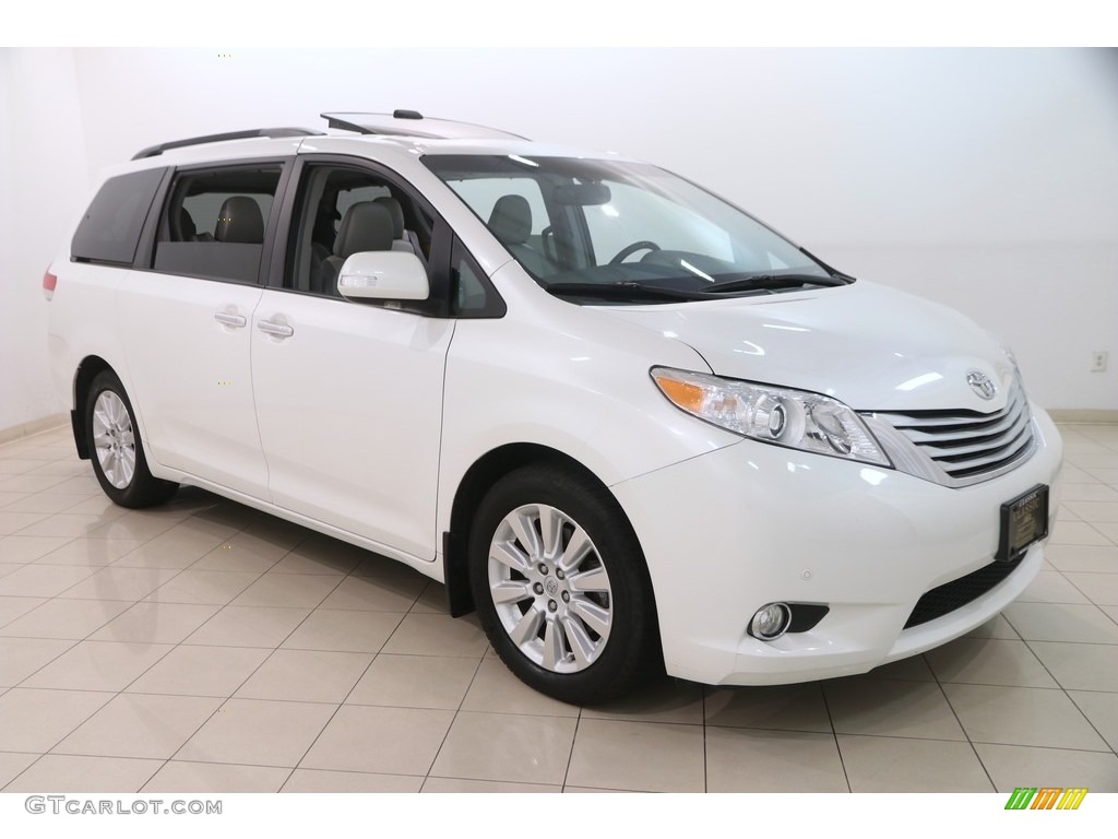 2014 Sienna Limited AWD - Blizzard White Pearl / Light Gray photo #1