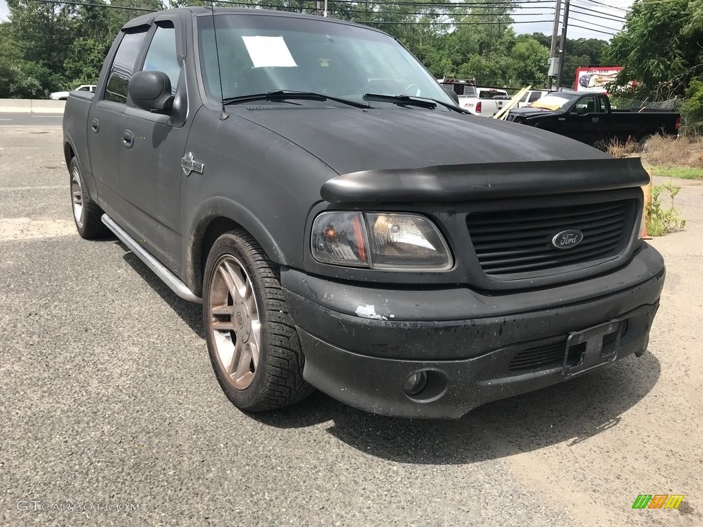 2002 F150 Harley-Davidson SuperCrew - Black / Black/Grey photo #11