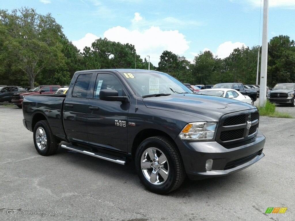 2018 1500 Express Quad Cab 4x4 - Granite Crystal Metallic / Black/Diesel Gray photo #7