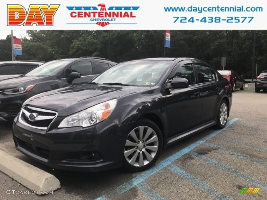 2010 Legacy 2.5i Limited Sedan - Graphite Gray Metallic / Off Black photo #1