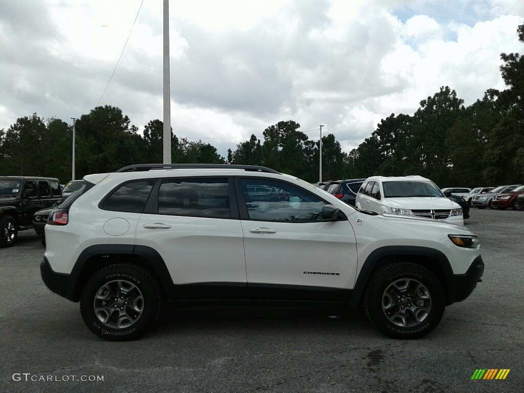 2019 Cherokee Trailhawk Elite 4x4 - Pearl White / Black photo #6