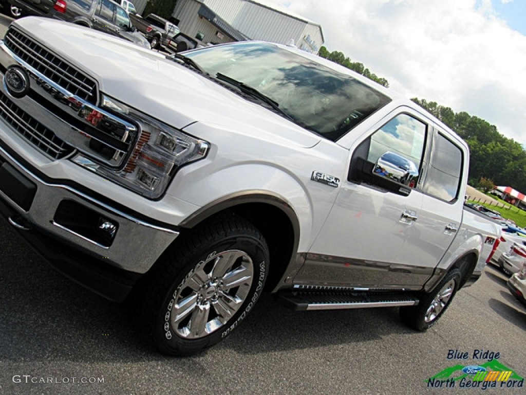 2018 F150 Lariat SuperCrew 4x4 - White Platinum / Light Camel photo #35