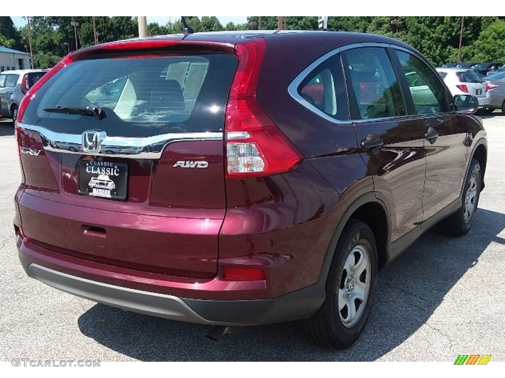 2015 CR-V LX AWD - Basque Red Pearl II / Gray photo #4