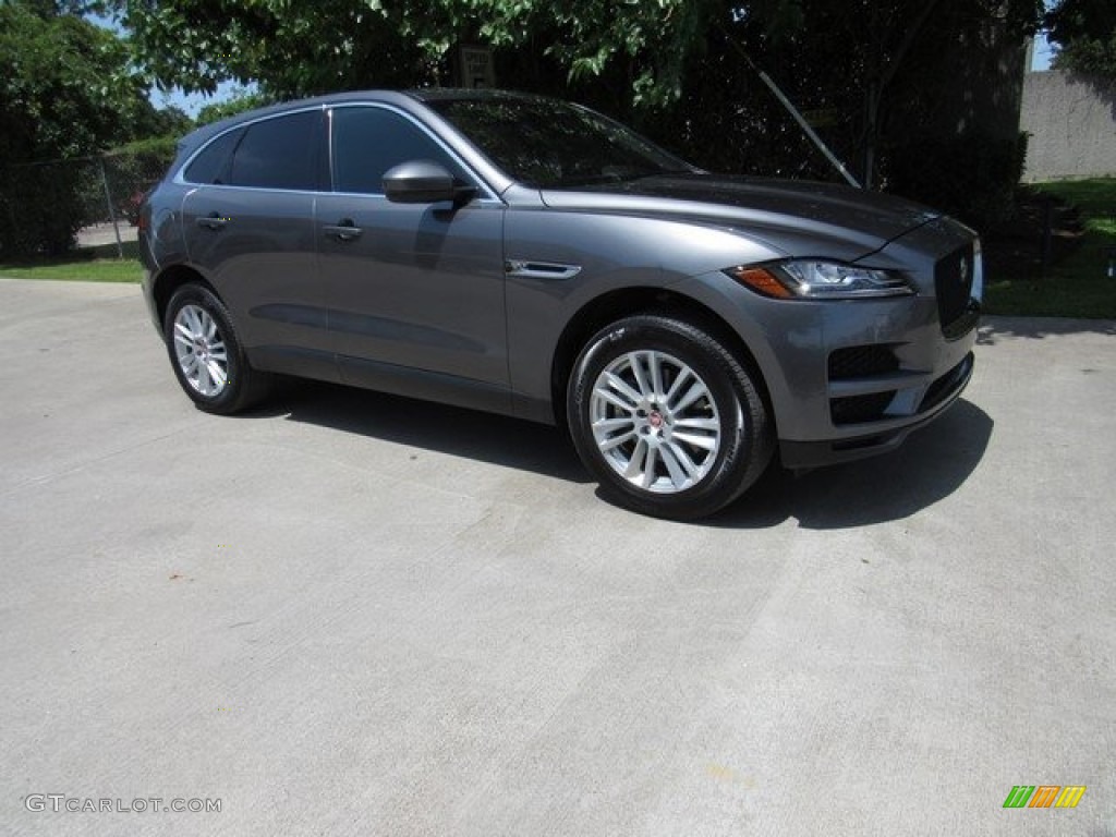 2017 F-PACE 35t AWD Prestige - Ammonite Grey / Jet photo #8
