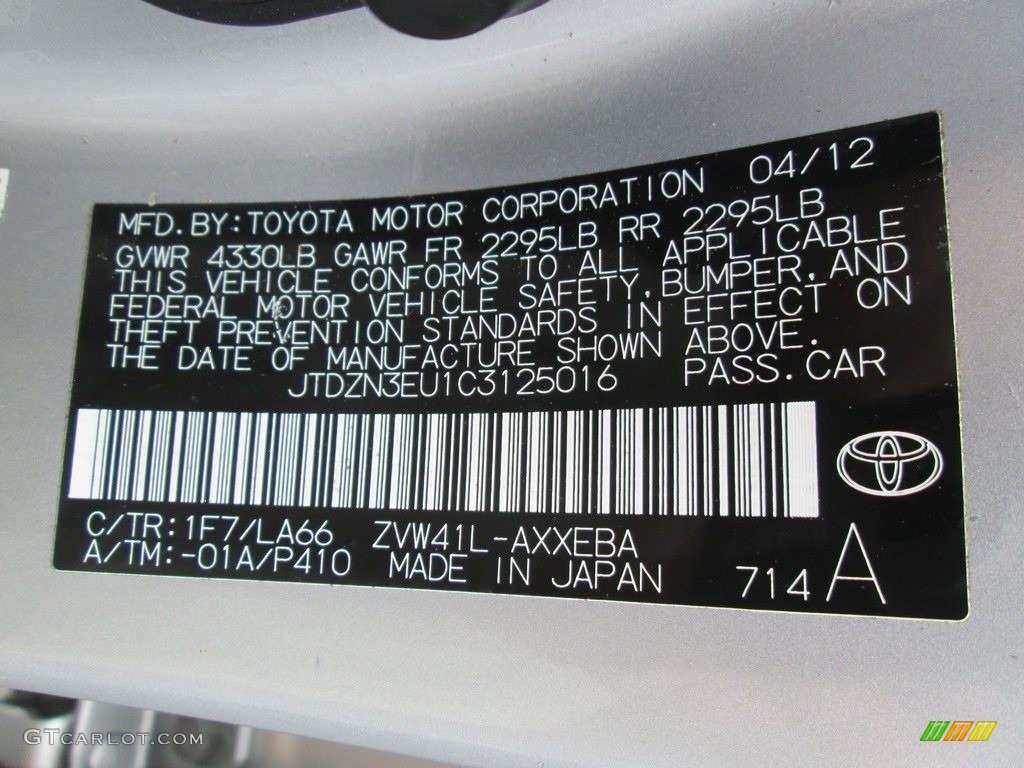 2012 Prius v Five Hybrid - Classic Silver Metallic / Misty Gray photo #28