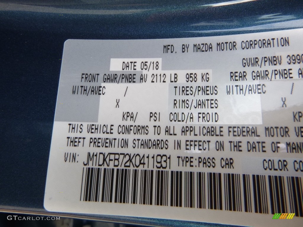 2019 CX-3 Sport AWD - Eternal Blue Mica / Black photo #13