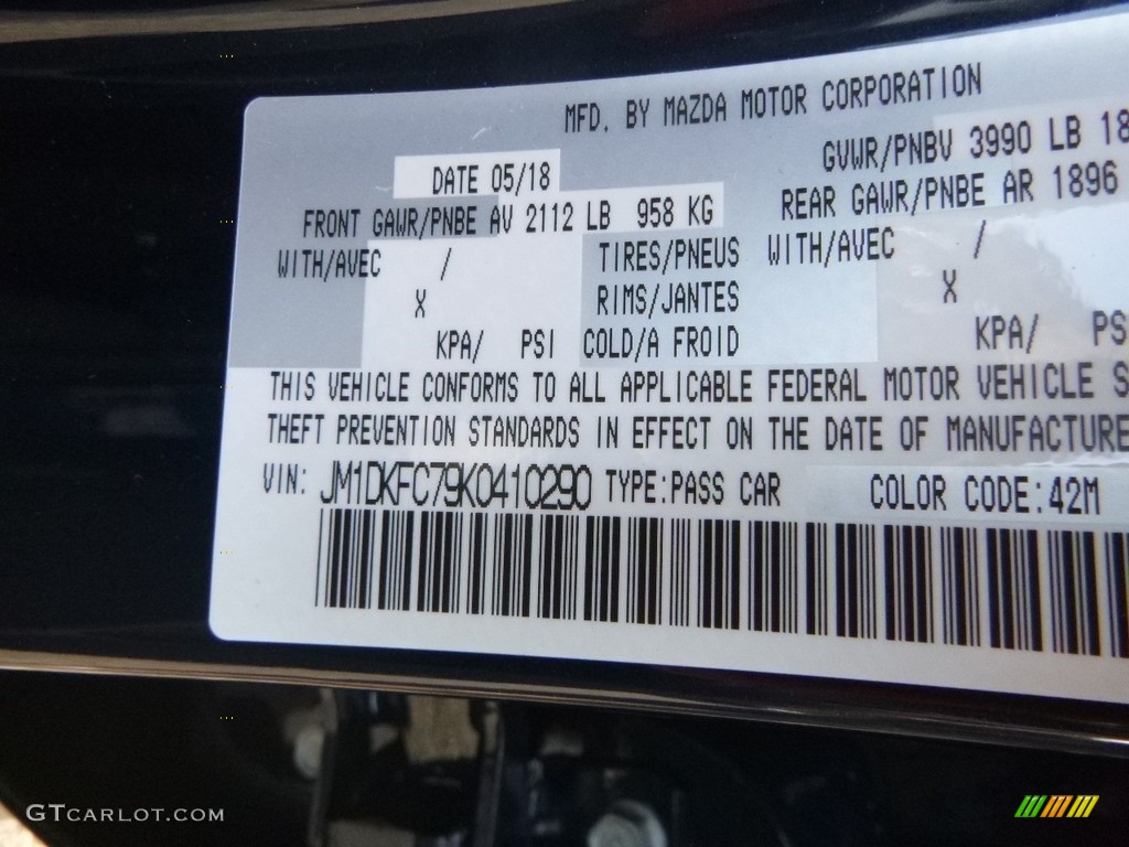 2019 CX-3 Color Code 42M for Deep Crystal Blue Mica Photo #128483808