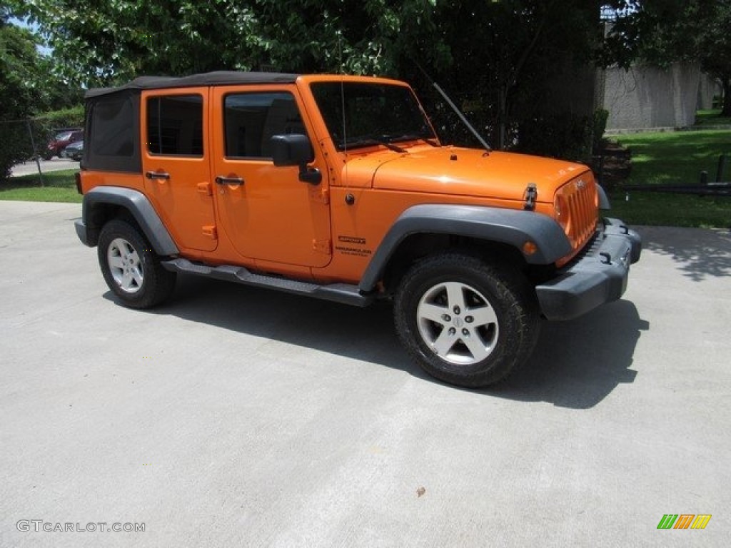 2012 Wrangler Unlimited Sport 4x4 - Crush Orange / Black photo #1