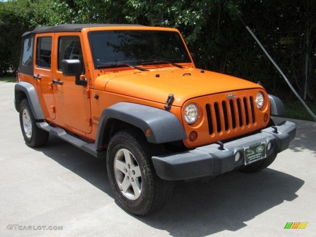 2012 Wrangler Unlimited Sport 4x4 - Crush Orange / Black photo #2