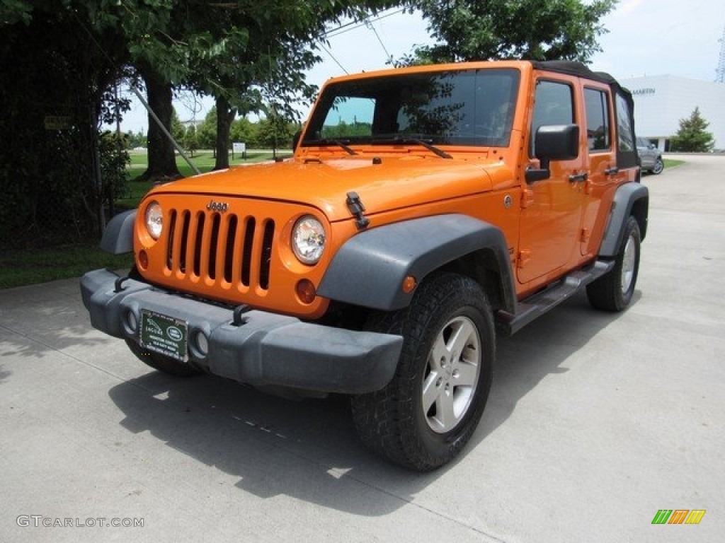 2012 Wrangler Unlimited Sport 4x4 - Crush Orange / Black photo #10